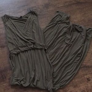 Olive green maxi dress